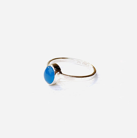 Blue Agate ring size 7