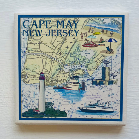 Cape May Map Coaster