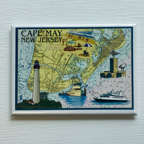 Cape May Map Magnet