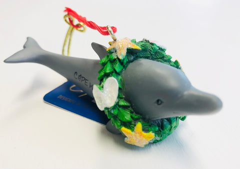Dolphin in Wreath Ornament