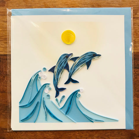 Dolphins Jumping Greeting Card