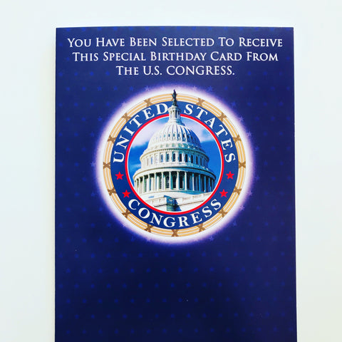 CARD FROM US CONGRESS