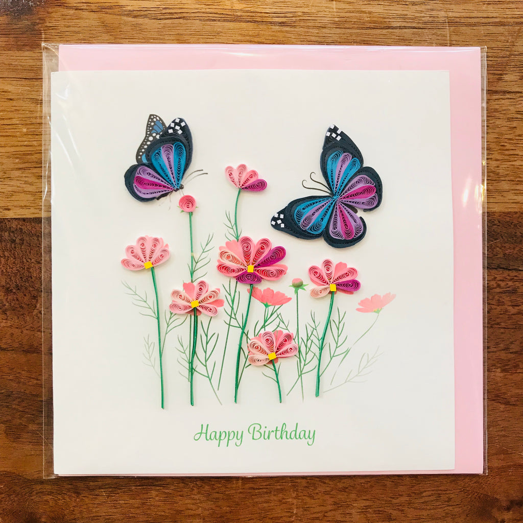 Butterflies & Flowers Birthday