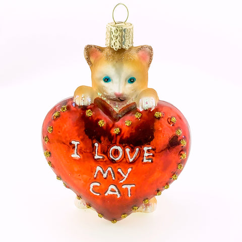 I Love My Cat Ornament
