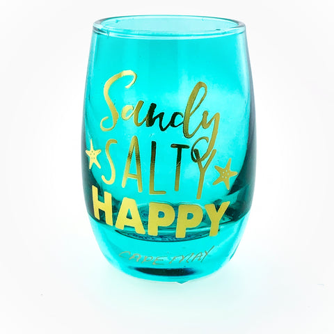 Sandy, Salty, Happy Shot Glass