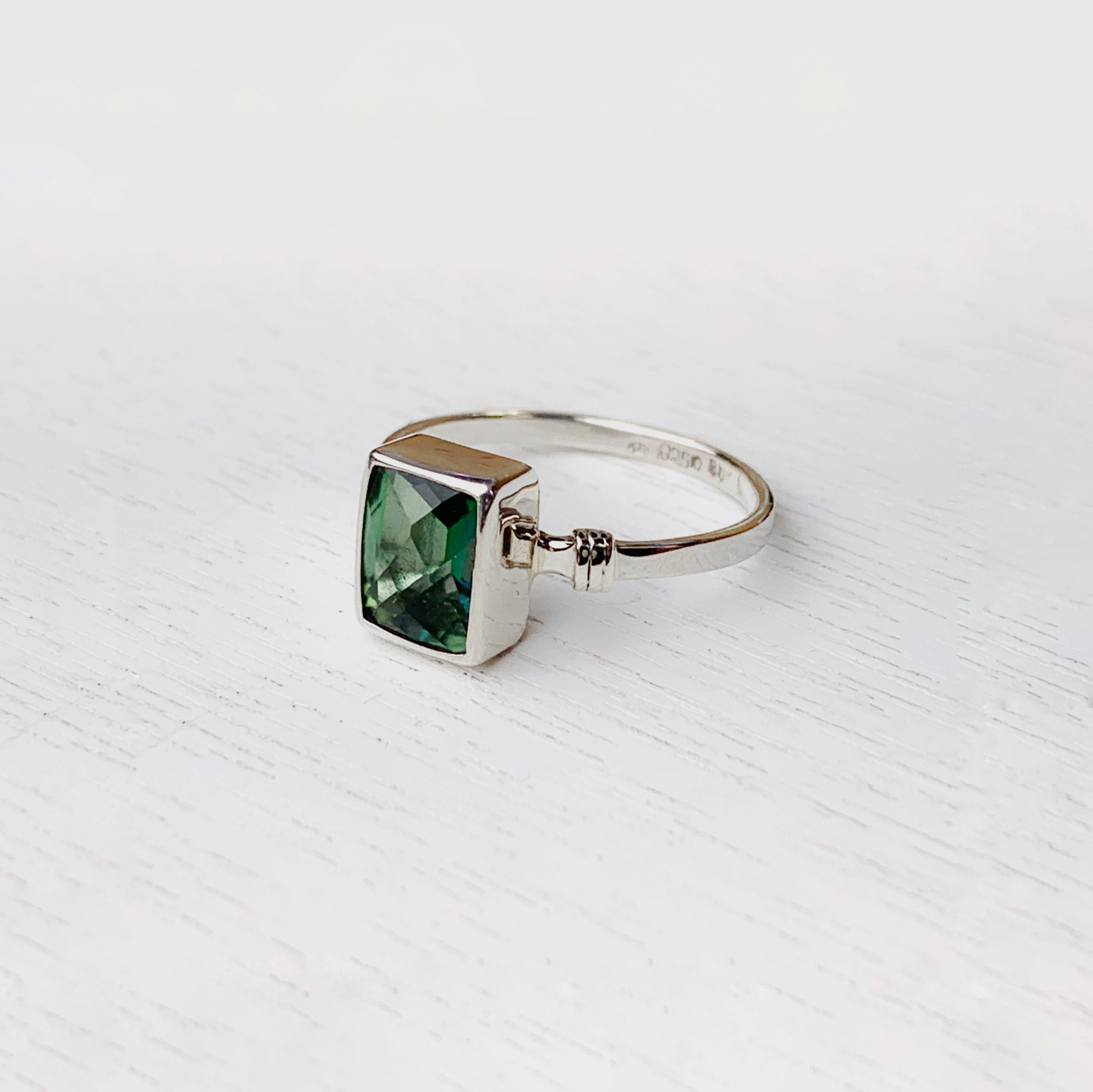 Suzanne Kalan 14ct Gold Green Envy Topaz Diamond Ring | Liberty
